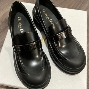 Dior Black Patent Leather Loafers